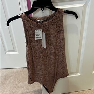 Marshalls Tan Leopard Print Bodysuit